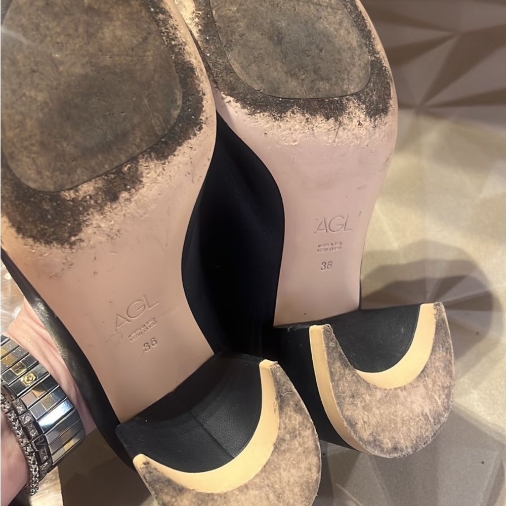 AGL Women's Classic Black heeled mules size EU 36 - Picture 6 of 8